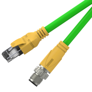 Conector Marvtech de Doble Protección Ethernet Profinet <span class=keywords><strong>M12</strong></span> Código D Macho a <span class=keywords><strong>RJ45</strong></span> Sobremoldeado - Product Image 1