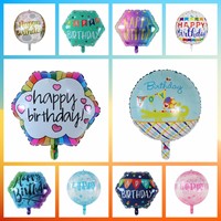 Nouveau design 18 pouces forme ronde joyeux anniversaire ballons à l'hélium jouets gonflables pour la décoration de fête