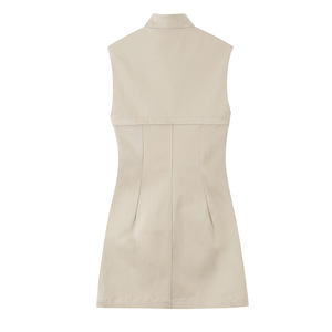 <span class=keywords><strong>Robe</strong></span> Trench Mini Femme Personnalisée 2026 à Découpes, Ourlet Asymétrique, Double Boutonnage, Style Vintage Décontracté, pour le Travail et le Bureau, <span class=keywords><strong>Robe</strong></span>-Manteau Midi Fendue OEM/ODM - Product Image 5