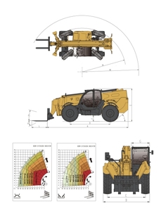 Pesante quattro ruote di combustione interna carrello elevatore con braccio telescopico 18M altezza di sollevamento telecomando caricatore telescopico - Product Image 6