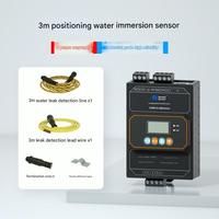 SHOONIS Sensor Inalámbrico Multipunto de Detección de Fugas de Agua y Nivel de Líquido con Salida de Zumbador para Riel DIN/Orificio de Montaje