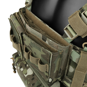 אפוד טקטי KRYDEX לשחרור מהיר, אפוד ציד מבד ניילון 500D MOLLE MK3 עם כיס למחסניות - Product Image 5