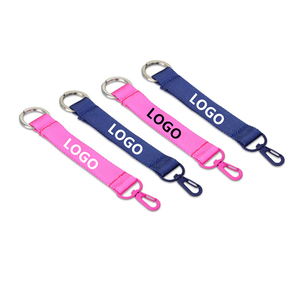 Custom LOGO Promotional Gifts Cute Keychain Wristlet Woven Wrist Lanyard Key Chains for Women Men Car Keys Badges Card