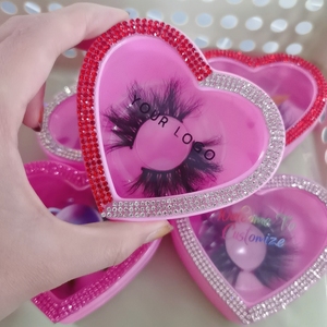 Étui <span class=keywords><strong>de</strong></span> <span class=keywords><strong>cils</strong></span> rose en forme <span class=keywords><strong>de</strong></span> cœur, boîte d'emballage <span class=keywords><strong>de</strong></span> <span class=keywords><strong>cils</strong></span>, pour la saint-valentin, 3D 5D, vraie fourrure <span class=keywords><strong>de</strong></span> vison, livraison gratuite - Product Image 5