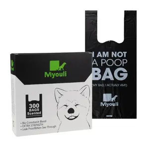 EN13432 ASTMD6400 Recyclable 100% Compostable Pet Bags Dog Poop Trash Bag Wholesale