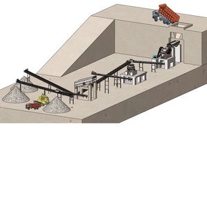 Ligne de production de concassage de pierres combinée concasseur à mâchoires et concasseur à marteaux/station de concassage de pierres - Product Image 2