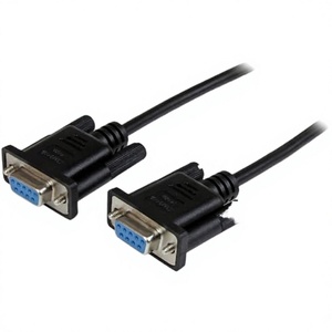 <span class=keywords><strong>Cable</strong></span> Serial RS232 DB9 Negro de 2m, <span class=keywords><strong>Cable</strong></span> de Transferencia de Datos Cruzado de 9 Pines Hembra a Hembra para Computadora, PC, PLC, Programación - Product Image 4