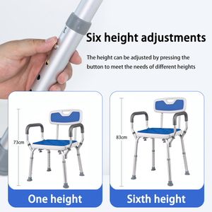 Chaise <span class=keywords><strong>de</strong></span> <span class=keywords><strong>douche</strong></span> en aluminium pour aider les personnes âgées et handicapées bleu blanc hauteur réglable salle <span class=keywords><strong>de</strong></span> bain Portable <span class=keywords><strong>tabouret</strong></span> <span class=keywords><strong>de</strong></span> bain <span class=keywords><strong>médical</strong></span> - Product Image 4