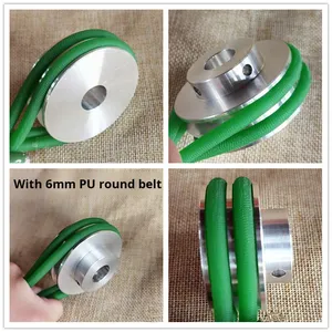 Puleggia a doppia gola in lega di alluminio per cinghia trapezoidale, lavorazione di precisione, ruota motrice, larga 7, piccola, personalizzabile - Product Image 2