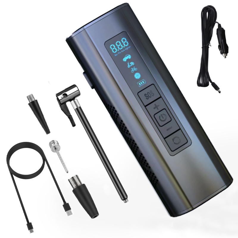 Насос велосипедный Аккумуляторный с цифровым дисплеем, умный многофункциональный легкий Электрический насос для накачки шин