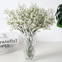 Gypsophile artificielle de haute qualité, toucher réel, en plastique souple, blanc, pour décoration de mariage