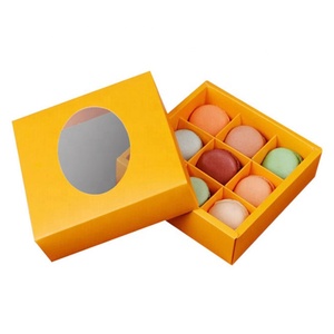 Customizable Drawer Box Square Shape Macaroon Packing Box Eco-Friendly Macaron Paper Box