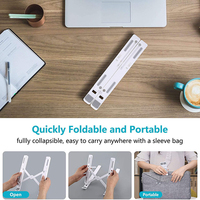 Petit support d'ordinateur portable pour bureau 7 angles réglable anti-dérapant Portable pliable en aluminium support d'ordinateur portable pour MacBook iPad tablette