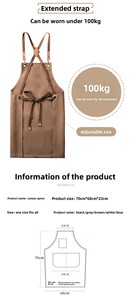 Thickened Waterproof Canvas Unisex Bartender Uniform Apron with Custom Logo OEM/ODM Available In-Stock for Coffee <b>Bars</b> - Product Image 6
