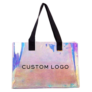 Tùy Chỉnh Holographic PVC Mua Sắm Rõ Ràng Tote Túi Trong Suốt Bãi Biển Mua Sắm Túi Với Dày Xử Lý - Product Image 5