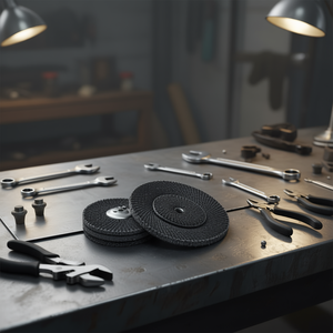 Discos de Lijado Fervi Planos con Orificio para Taladro de 120 mm, Abrasivos para Pulir Metal - Product Image 3