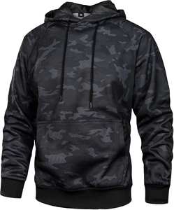 Sweat à capuche personnalisé 100 % coton imprimé camouflage pour homme, coupe oversize, coupe-vent, épais et luxueux - Product Image 1