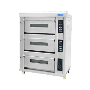 OEM/ODM 산업 전기 빵 굽기 오븐 기계 좋은 가격/3 갑판 큰 빵집 오븐