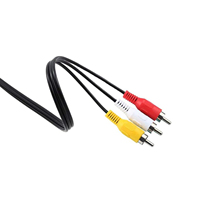Kabel AV Audio Video RCA Kompatibel untuk PS3 PS2 PS1 1.8M/6FT Komposit 3 RCA TV HDTV Display