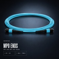 Câble Trunk Multimode MPO vers MPO 12 et 24 fibres OM4 OM5 LSZH pour Centre de Données