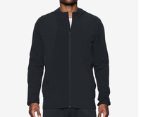 Veste de sport à fermeture éclair respirante à séchage rapide pour hommes col montant Fitness Training Sports Running Veste à capuche à manches longues