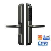 Serrure de porte intelligente étroite biométrique à empreinte digitale TTLOCK TUYA, étanche IP65, avec clavier physique, vente en gros, OEM/ODM