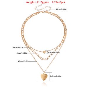 Moda Tatlı Kalp Şekilli Katmanlı Kolyeler Kızlar için Baharatlı Göz Alıcı Takılar Kadınlar Bayanlar Aksesuarları Toptan Satış - Product Image 6