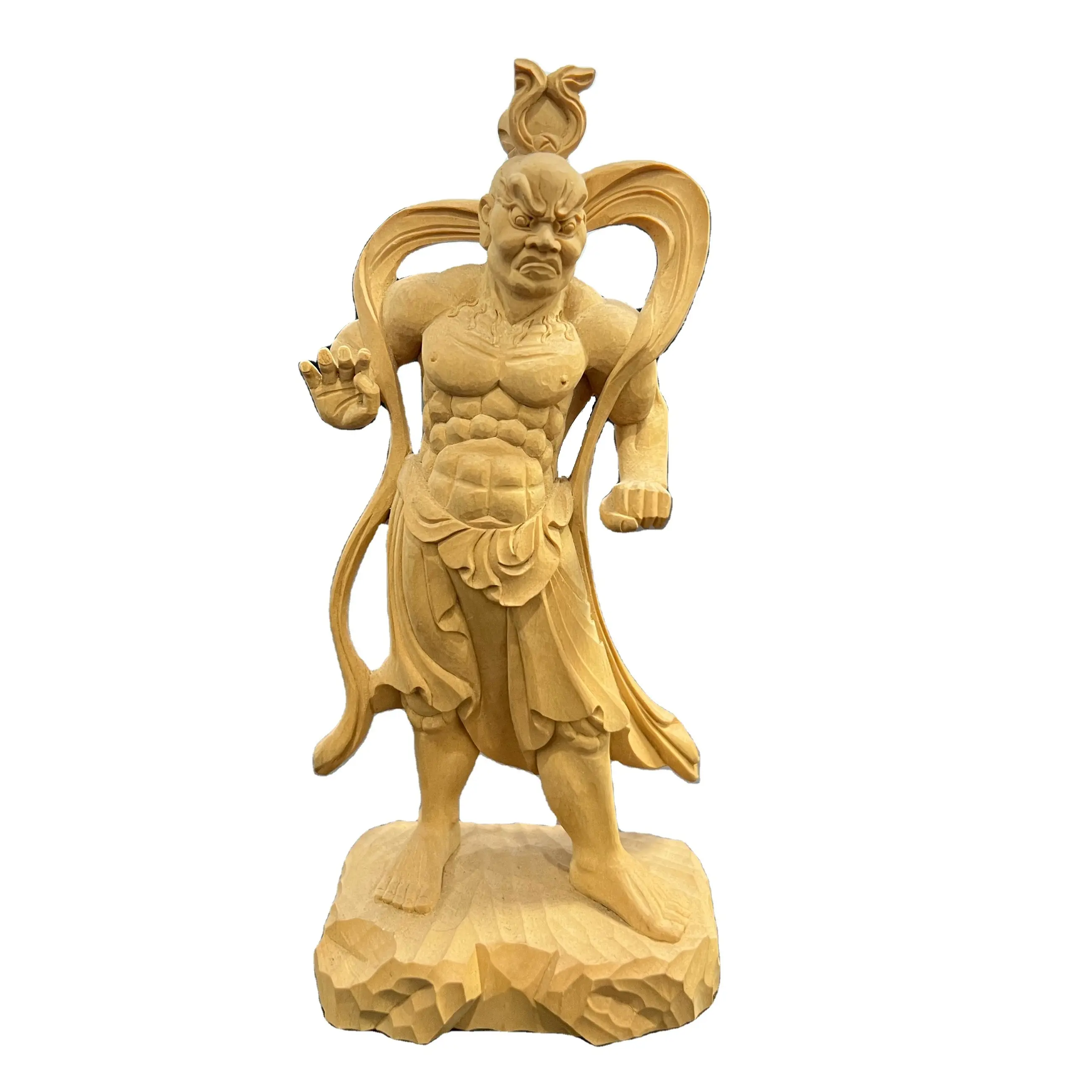 Estatua de Buda de Asia oriental, ornamento artesanal de madera