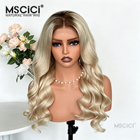 Perruque Lace Front en Cheveux Humains Ondulée Sans Colle Pré-Pluckée avec Ligne de Cheveux Naturelle, Dentelle Transparente, Fournisseur de Perruques 14-26 pouces