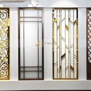 LL98 Paravent décoratif mural translucide mobile en acier inoxydable durable et étanche de bonne qualité pour balcon et séparation de pièce - Product Image 1