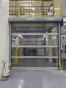 <span class=keywords><strong>Porte</strong></span> de garage industrielle automatique à enroulement rapide en <span class=keywords><strong>PVC</strong></span> flexible pour entrepôt - Product Image 4