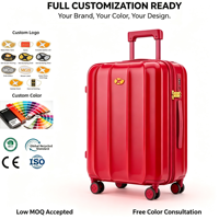 Valise à roulettes MGB personnalisée, coque rigide, 20/24 pouces, légère, avec serrure TSA, design personnalisé