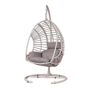 Fauteuil <span class=keywords><strong>suspendu</strong></span> œuf de luxe en rotin pour extérieur, siège balançoire moderne en osier pour jardin et terrasse - Product Image 1