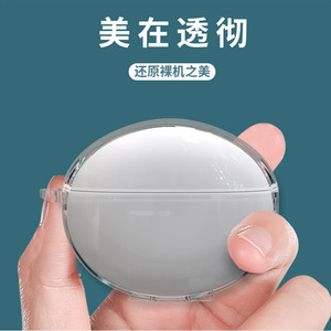 Funda transparente de TPU para OnePlus Buds 3 con acabado antideslizante y antichoque para auriculares - Product Image 1