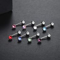 Getta Christina Vertical Hood VCH Piercing Jewelry 14G 11mm Barbell Cubic Zirconia Rings for Genitals Titanium Body Jewelry
