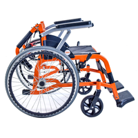 Fauteuil roulant manuel Takan SYIV100-30A, cadre en aluminium léger, certifié CE, dossier rabattable, accoudoirs rabattables, roue arrière en PU de 22 pouces