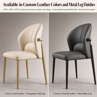 Nouvelle Chaise de Salle à Manger Design Luxe Léger, Style Nordique, Dossier Confortable, Moderne et Simple pour Restaurant
