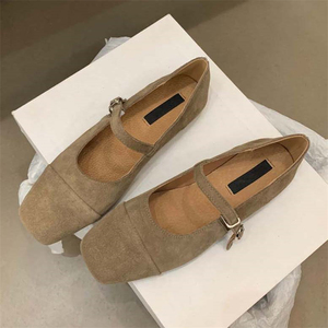 2025 Manufacturers Custom French Retro Shallow-mouth Shoes Spring and Autumn Women's Casual Flat Shoes - Product Image 6