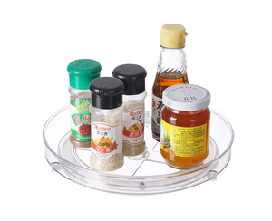 Hiện đại <span class=keywords><strong>360</strong></span> độ nhựa lười biếng <span class=keywords><strong>Susan</strong></span> bàn xoay tổ chức nhà bếp đồ lặt vặt & trang điểm Rack với tiêm kỹ thuật - Product Image 2