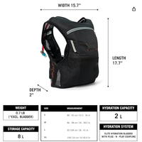 Chaleco de Hidratación Reflectante Ligero de Nailon de Alta Calidad de 15L con Bolsillo para Deportes, Correr de Noche, Escalada y Entrenamiento