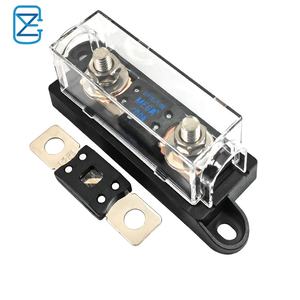 Max 60V DC Anm Mega support de voiture couvercle Transparent faible <span class=keywords><strong>rupture</strong></span> <span class=keywords><strong>12V</strong></span> Automobile Auto lame fusible bloc pour voiture cuivre plastique - Product Image 2