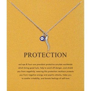 Popular moda <span class=keywords><strong>diablo</strong></span> ojo collar Vintage oro plata Acero inoxidable buey cuerno <span class=keywords><strong>diablo</strong></span> ojo colgante collar <span class=keywords><strong>para</strong></span> <span class=keywords><strong>mujer</strong></span> - Product Image 4