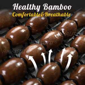 1/2x Car <b>Seat</b> <b>Covers</b> Interior Accessories Wooden <b>Bead</b> <b>Seat</b> Cushion Summer Cool Auto <b>Seat</b> Mat Pad PU Leather Breathable Handmade - Product Image 3