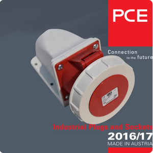 <span class=keywords><strong>Enchufe</strong></span> y Tomacorriente Industriales Impermeables PCE Importados de <span class=keywords><strong>Austria</strong></span>, 415V 32A 5 Pines IP67, Montaje en Riel para Vehículos, Modelo 0252-6 / 3252-6 - Product Image 2