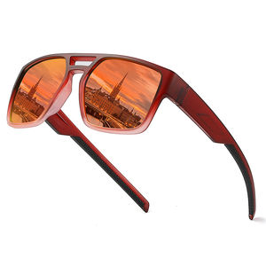 Lunettes de soleil de luxe unisexes avec logo personnalisé, OEM, tendance vintage, rondes, rouges, légères, monture intégrale, haute qualité, verres PC UV400 - Product Image 5