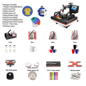 Pressa a Caldo Manuale <span class=keywords><strong>10</strong></span> in 1 Combo Nuova 12x15 Pollici con Base Scorrevole e Braccio Girevole per Stampa Personalizzata su Abbigliamento, Cappelli, Tazze, Scarpe e Loghi - Product Image 4