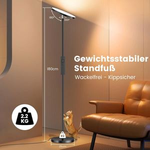 Lámpara de Pie LED para Sala de Estar, Regulable, 36 W, Súper Brillante, con Cambio de Color, Moderna, con Control Remoto - Product Image 5