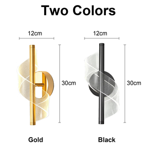 Applique Murale Spirale Moderne Dorée à LED, <span class=keywords><strong>Luminaire</strong></span> Mural de Luxe pour Intérieur, Style Art Déco, Idéal Salon, Chambre, Éclairage Domestique - Product Image 3