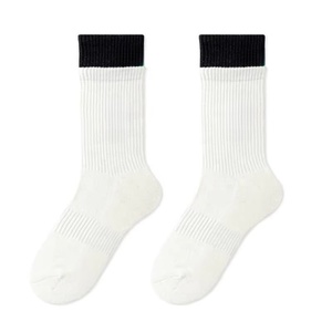 Wholesale Custom Logo Terry Sport <b>Socks</b> OEM Cushion Crew Length Fashion Design Street Hiphop Trendy Double Cuff Body Logo - Product Image 2