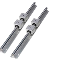 HZ 2 rails de guidage linéaires SBR20 (longueur 1000 mm, 20 mm) + 4 blocs de roulement coulissant SBR20UU en alliage d'aluminium pour routeur CNC